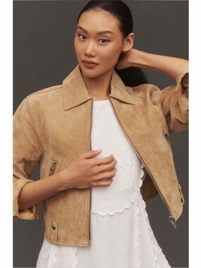NWT Blank NYC Tan Suede Jacket size Small